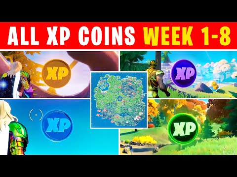*NEW* WEEK 1-8 All Xp Coin Locations (Fortnite)