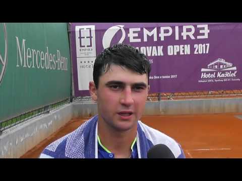 EMPIRE Futures Trnava 2017: 2R, interview, Artem DUBRIVNYY (RUS) - Marek SEMJAN (SVK) 7-5 6-4