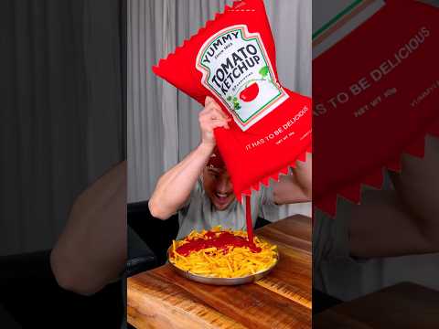 How to eat FRIES with KETCHUP properly?😅❤️🍟| CHEFKOUDY