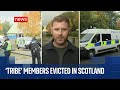 African Tribe Members Evicted After Raid On Scottish Wood Sky News Coverage