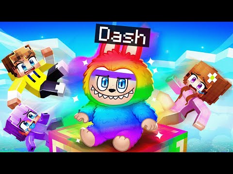 One Block But I’m a RAINBOW LABUBU in Minecraft!
