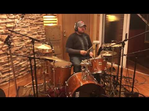 Drums all set with Mick Douglas of Annapurna