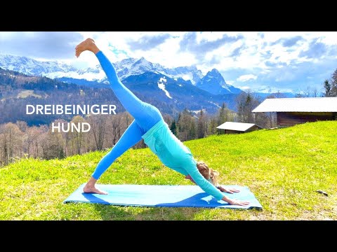 21. Tag der 21 Tage Challenge, starke Körpermitte, dreibeiniger Hund, kraftvolle Planke