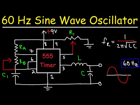 60 Hz Sine Wave Generator Using 555 Timer & LC Tank Oscillator