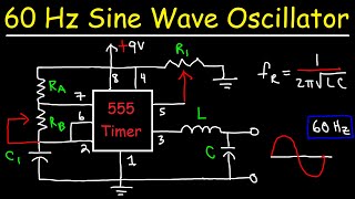 60 Hz Sine Wave Generator Using 555 Timer & LC