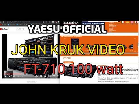 YAESU FT-710 Official Website plus John Kruk Video info HF 6 Meters 40 mhz DVI output