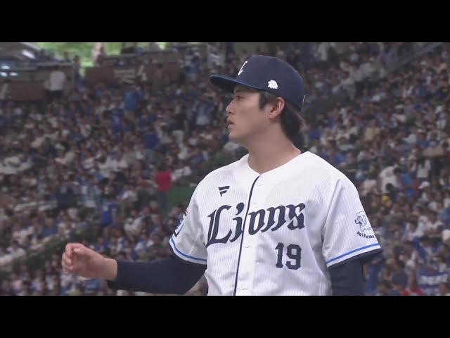 【6回表】1球でピンチを脱す!! ライオンズ・佐藤隼輔 追加点を許さぬ好リリーフ!!  2024年6月15日 埼玉西武ライオンズ 対 横浜DeNAベイスターズ