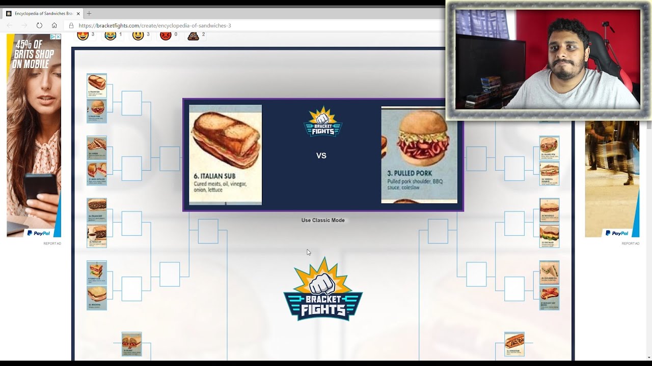Sandwich Bracket Fights