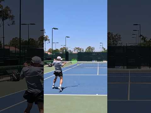 D1 Cal Poly vs Aspiring Pro! #tennis #shorts