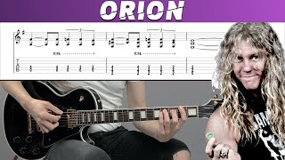 METALLICA - ORION (Guitar cover with TAB | Lesson)