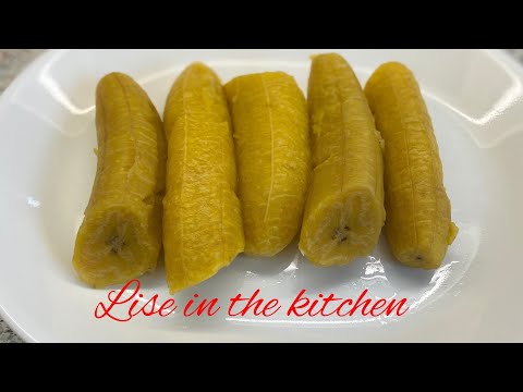 How To Boil Haitian Green Plantains | Banann Bouyi