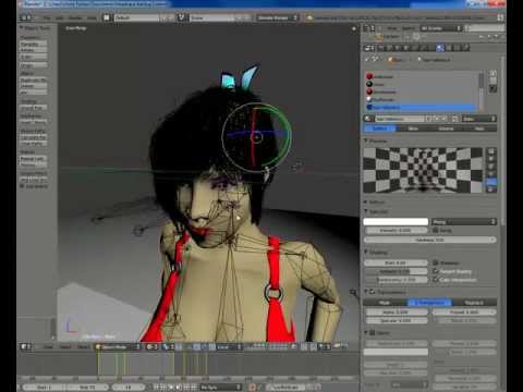 Blender 2.59/2.6 Tutorial - Particle Hair part 2: Texturing and Shading (watch in HD!)