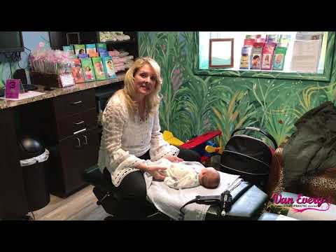 Adjusting 10 Day Old Anthony at Van Every Chiropractic in Royal Oak