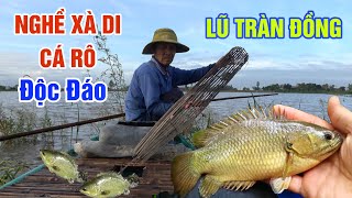 ĐỘC ĐÁO NƯỚC LŨ TRÀN ĐỒNG NGHỀ ĐẶT XÀ DI CÁ RÔ MƯU SINH MÙA NƯỚC NỔI