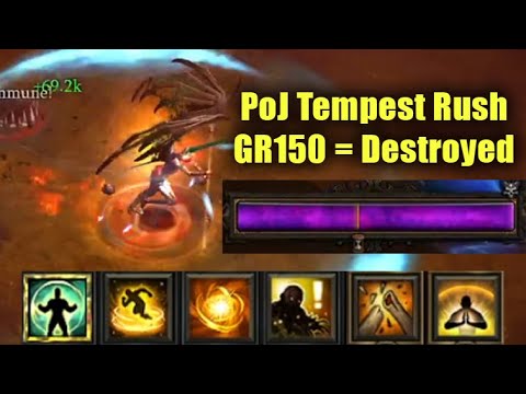 PoJ Tempest Rush Rank 1 GR150 - Incredible Clear on First Attempt! (Hardcore Season 25)