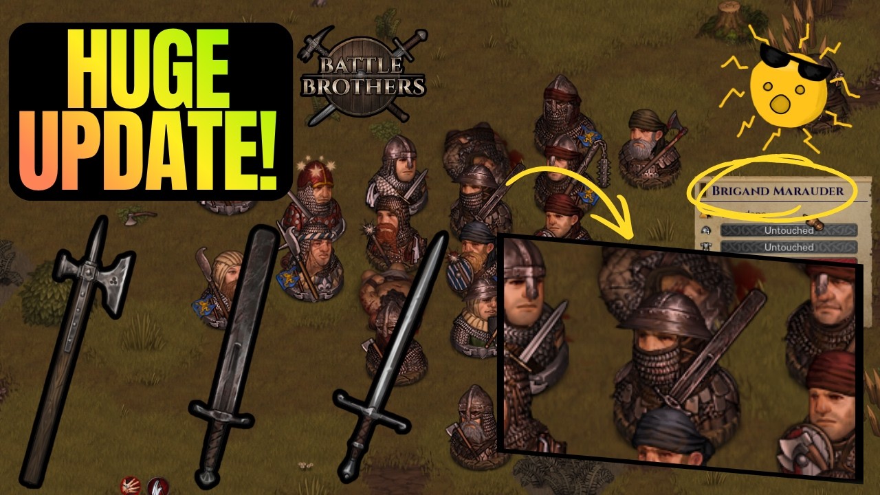 Battle Brothers UPDATE! | Pollaxe, Executioner's Sword, & Estoc.