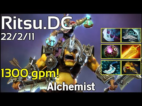 1300 gpm! Ritsu [DC] - Alchemist - Dota 2  7.19