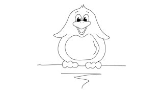 How to draw a Penguin - Easy step-by-step drawing lessons for kids