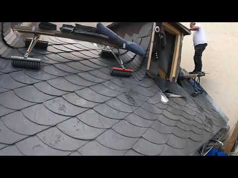 Schiefer Wangenkehle decken - Teil 97 - Altdeutsche Deckung- Schieferdach Halle