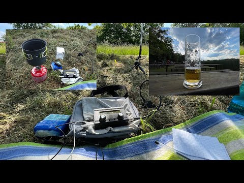 Outdoor QRP using QCX mini and a vertical antenna