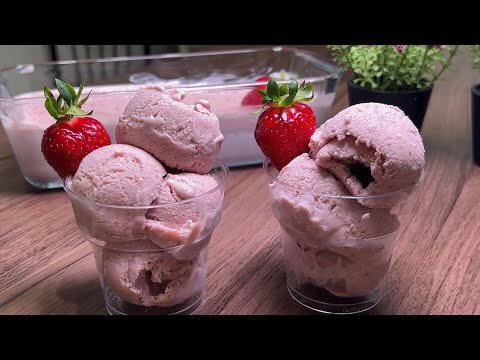 Strawberry ICE CREAM at home in 5 MINUTES!!! TASTE OF CHILDHOOD