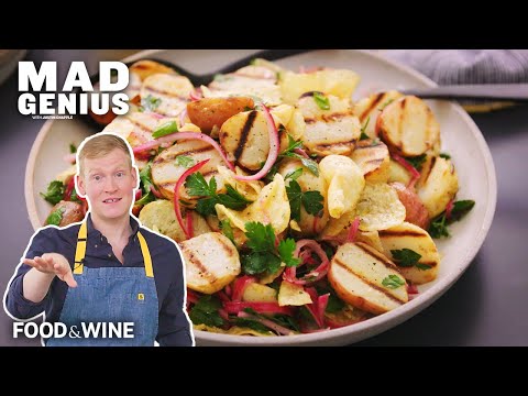 Justin Chapple Makes Grilled Baby Potato Salad | Mad Genius | Food & Wine