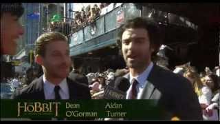 Interview with Aidan Turner and Dean O'Gorman at The Hobbit World Premiere video