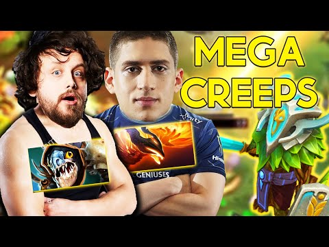 Gorgc and Fly vs Mega Creeps | Close Game