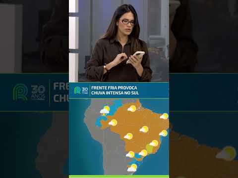 Frente fria provoca chuva intensa no Sul | Previsão do tempo