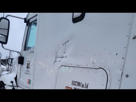 STUPID TRUCKERS | WOKE UP BY CONCRETE TUBES HITTING MY TRUCK. TRUCK STOP..COCHRANE, ON