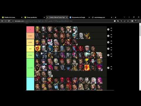 Personajes que tendrán su T4 a futuro//Tier List// Marvel Future Figth, 2022