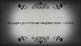 Brought Up In A Small Neighborhood- Lil Rob Lyrics