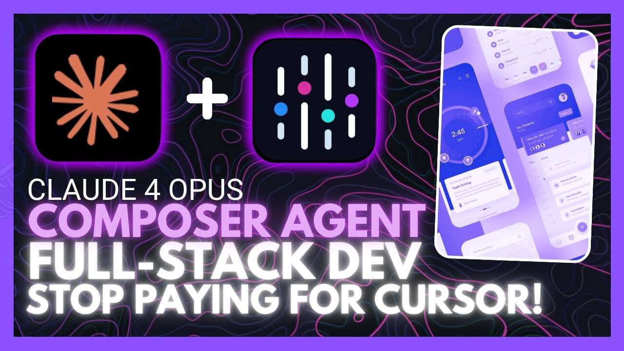 Claude 4 Opus + Composer Agent: Develop a Full-stack App Without ANY Code! Cursor Alternative!