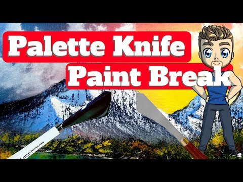 Palette Knife Paint Breaks for Beginner Mountains