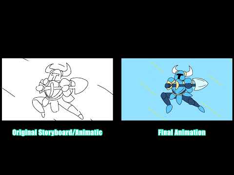 ♡ Fabulous Shovel Knight ♡ Animatic to Final Comparison - Mint Ivory