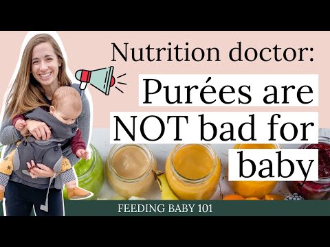 Three tips for starting with purées for baby from a pediatric dietitian