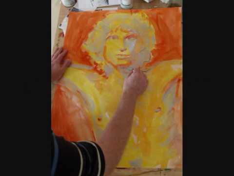 How to Paint a Large Portrait in Minutes Using only Poster Paints