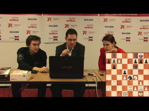 Press Conference Round 9: Leko Peter (HUN) - Karjakin Sergey (RUS)
