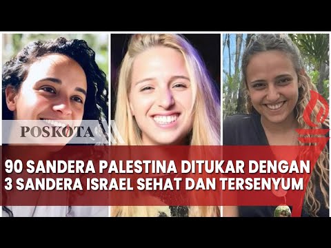 90 Sandera Palestina Ditukar dengan 3 Sandera Israel Dengan Kondisi Sehat dan Penuh Senyuman