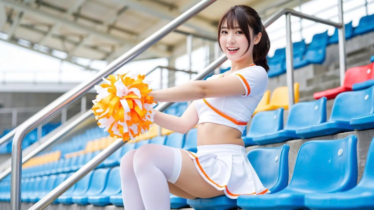 可愛さと熱気が弾ける！美しいチアガールたちの瞬間✨