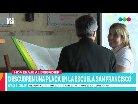 Homenaje al Brigadier Estanislao López: descubren una placa en la escuela San Francisco