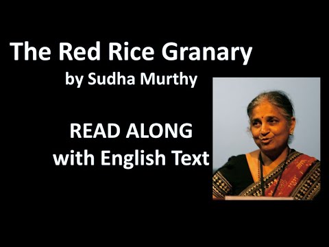 THE RED RICE GRANARY by Sudha Murthy, English with Text, Sudha Murty Stories, PSEB English Courses