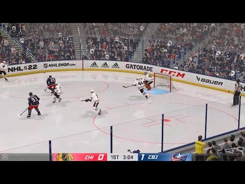 NHL 22 - Chicago Blackhawks vs Columbus Blue Jackets Gameplay - NHL Season Match January 11, 2022