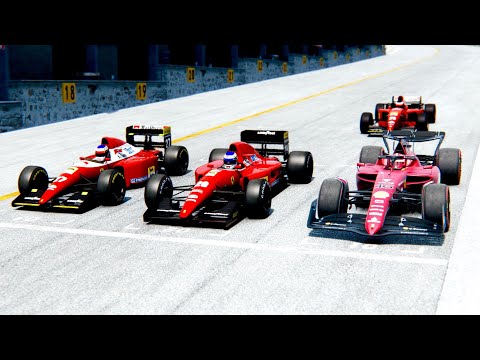 Ferrari F1 2022 vs Ferrari F1 1992-1993-1995 at Monza GP