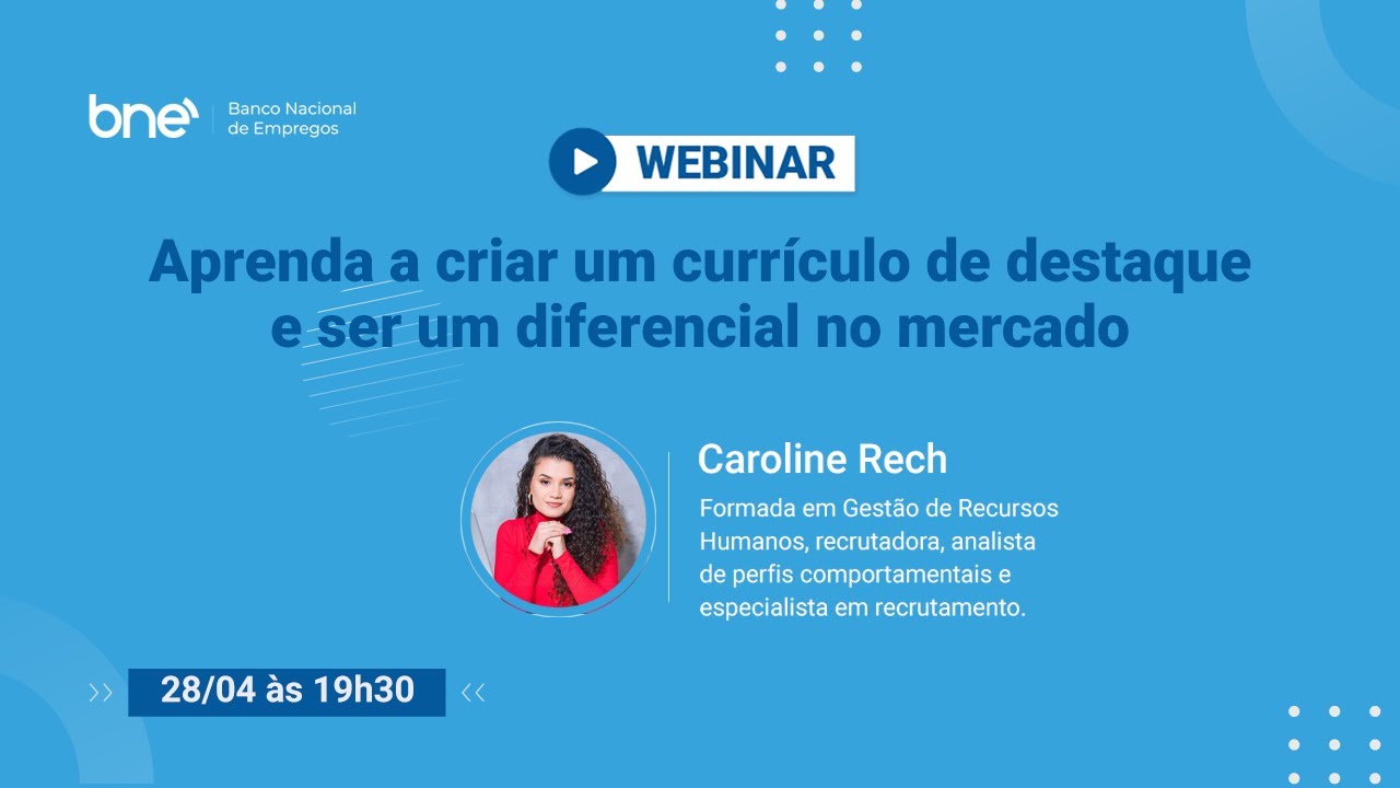 APRENDA a criar um CURRÍCULO de DESTAQUE e ser um diferencial no mercado (com Caroline Rech) | BNE
