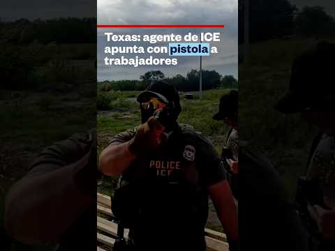 Agente de ICE apunta con pistola a trabajadores | Telemundo Deportes