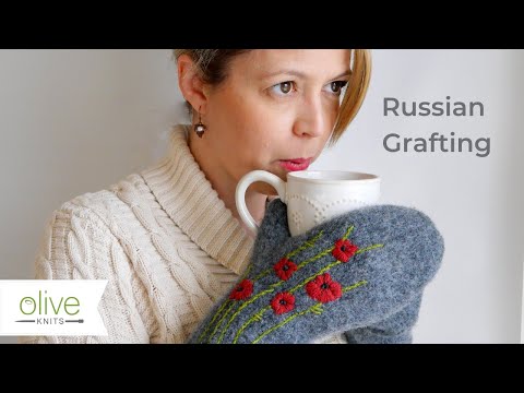 Russian Grafting for Mittens by Olive Knits
