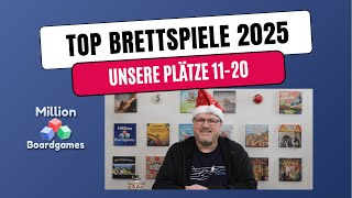 Top 20 Spiele in 2025 - Platz 11-20