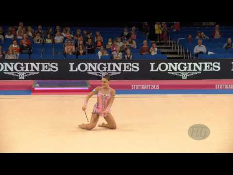 Boglarka KISS (HUN) 2015 Rhythmic Worlds Stuttgart - Qualifications Clubs