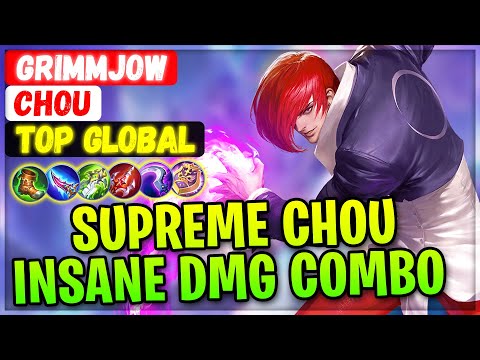 Supreme Chou Insane Damage [ Top Global Chou ] Grimmjow - Mobile Legends Gameplay And Build.